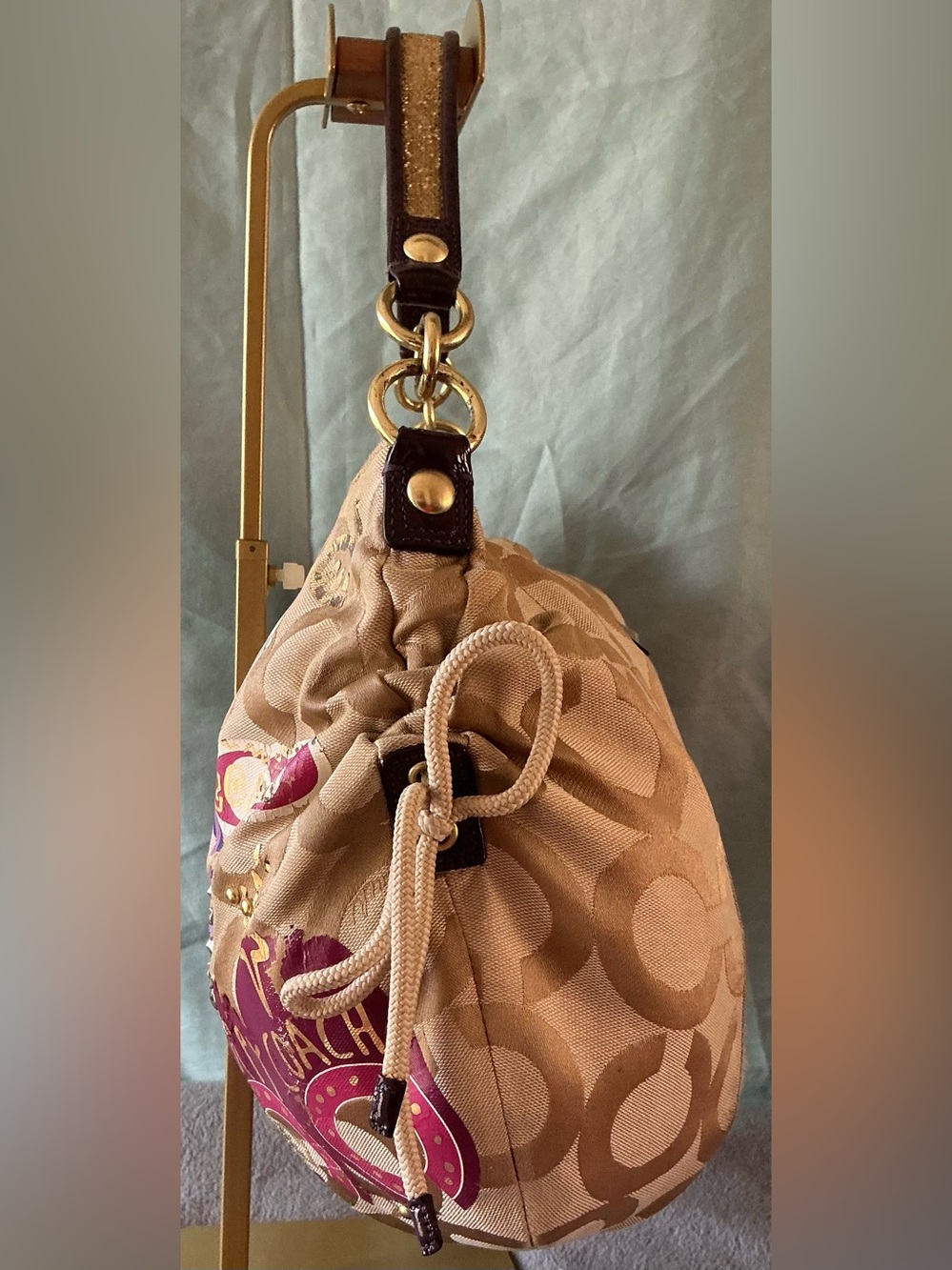 Coach Signature Poppy Jazzy Hobo Bag - Picture 3 of 15